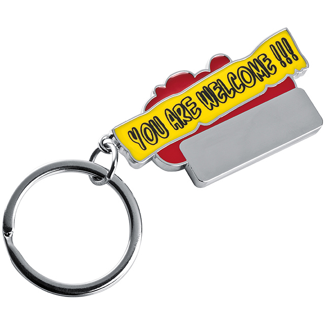 Keyring You are welcome!!! - red