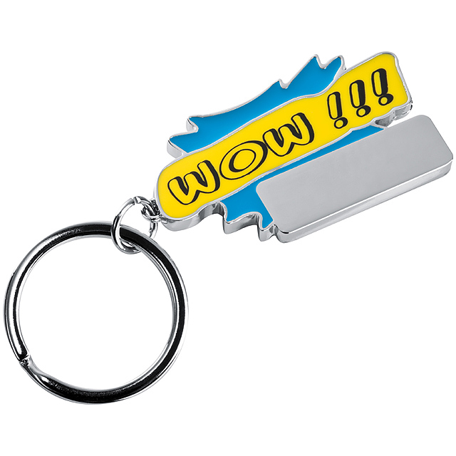 Keyring Wow!!! - baby blue
