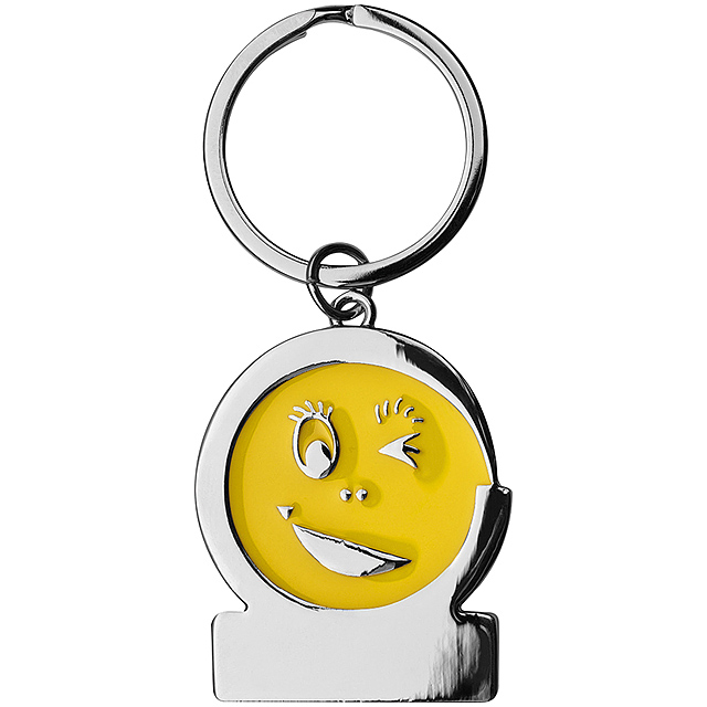Schlüsselanhänger Gesicht - Gelb