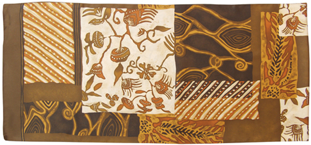 Palma women's scarf, rusty - brown