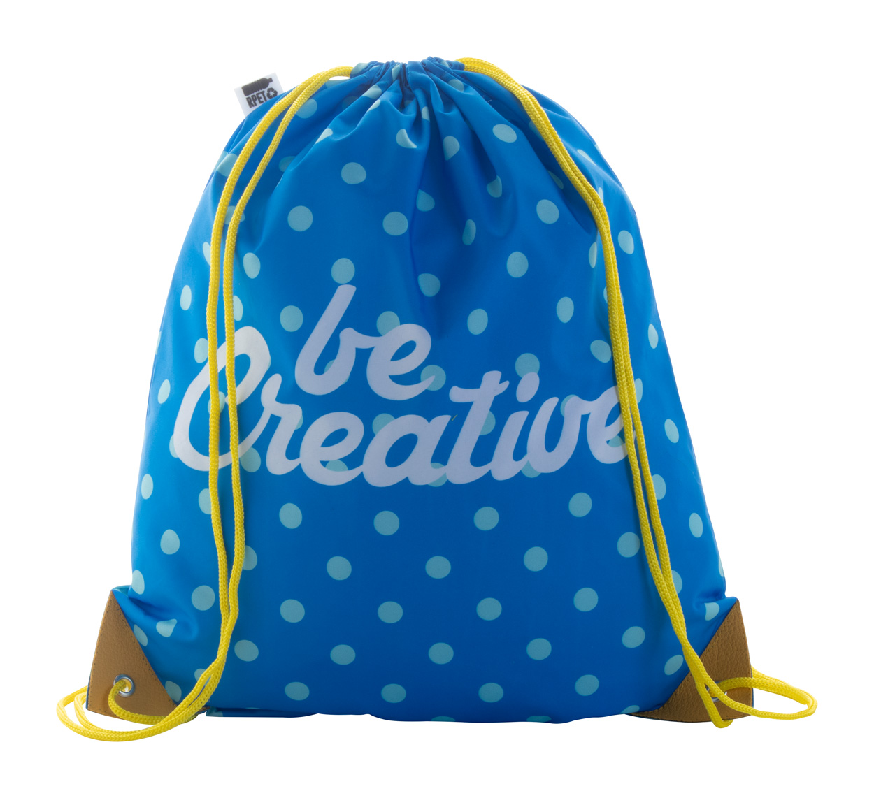 CreaDraw Plus RPET Custom Drawstring Bag - yellow