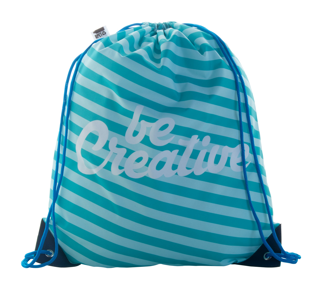 CreaDraw Plus RPET Custom Drawstring Bag - blue