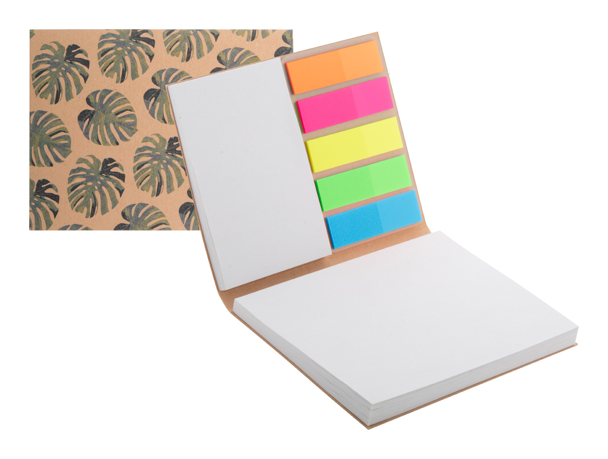 CreaStick Combo A Eco notepad with custom-made self-adhesive notes - beige
