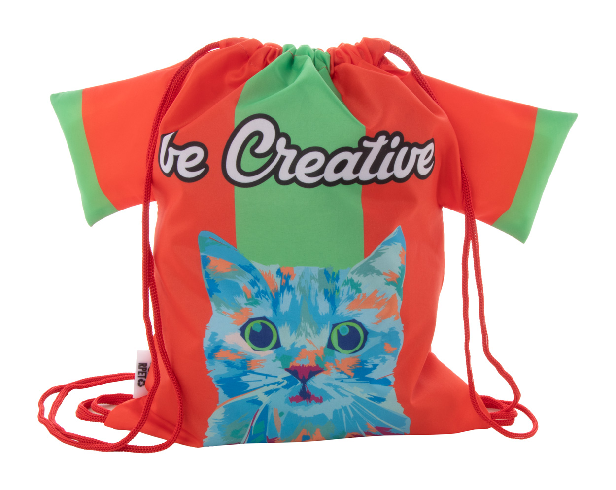 CreaDraw T Kids RPET drawstring bag for children - red