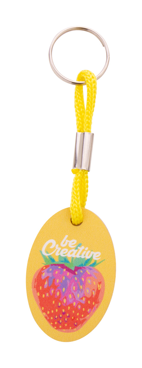 Woody Plus B benutzerdefinierter Schlüsselanhänger - Gelb