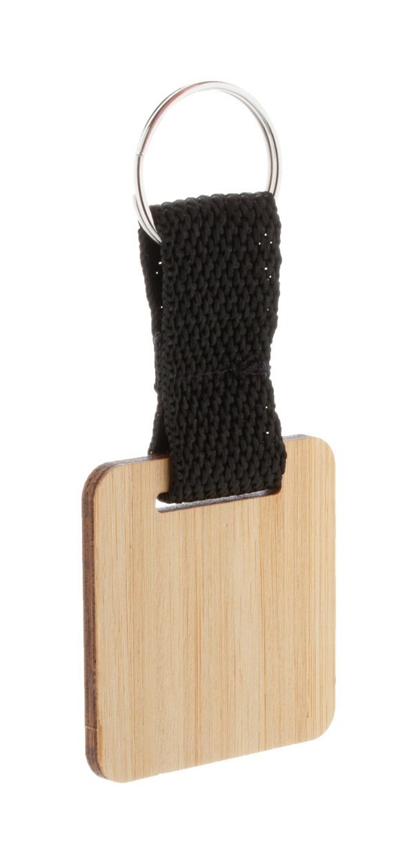 Stropp bambusový přívěšek na kíče, čtverec - béžová
