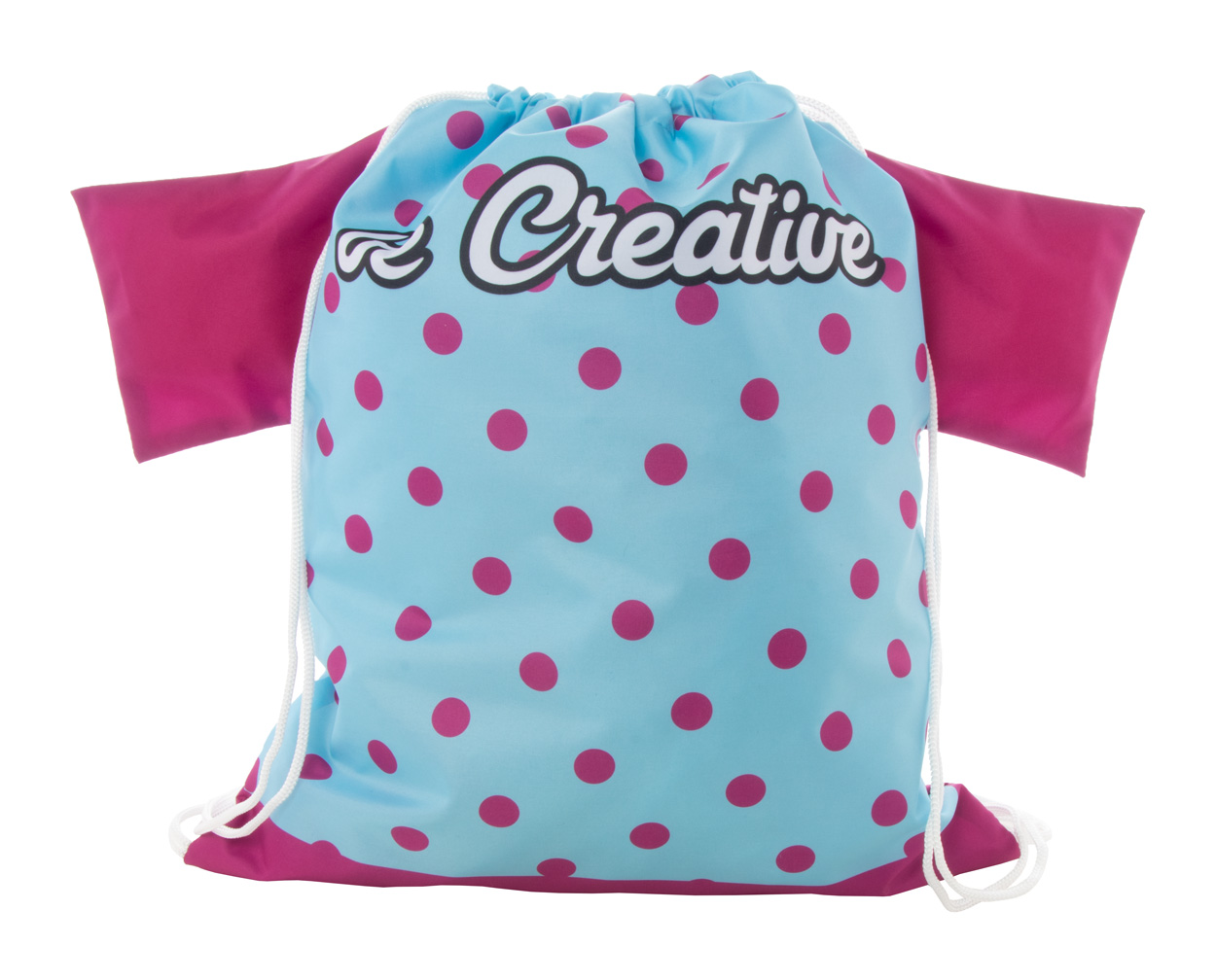 Custom made CreaDraw T drawstring bag - white
