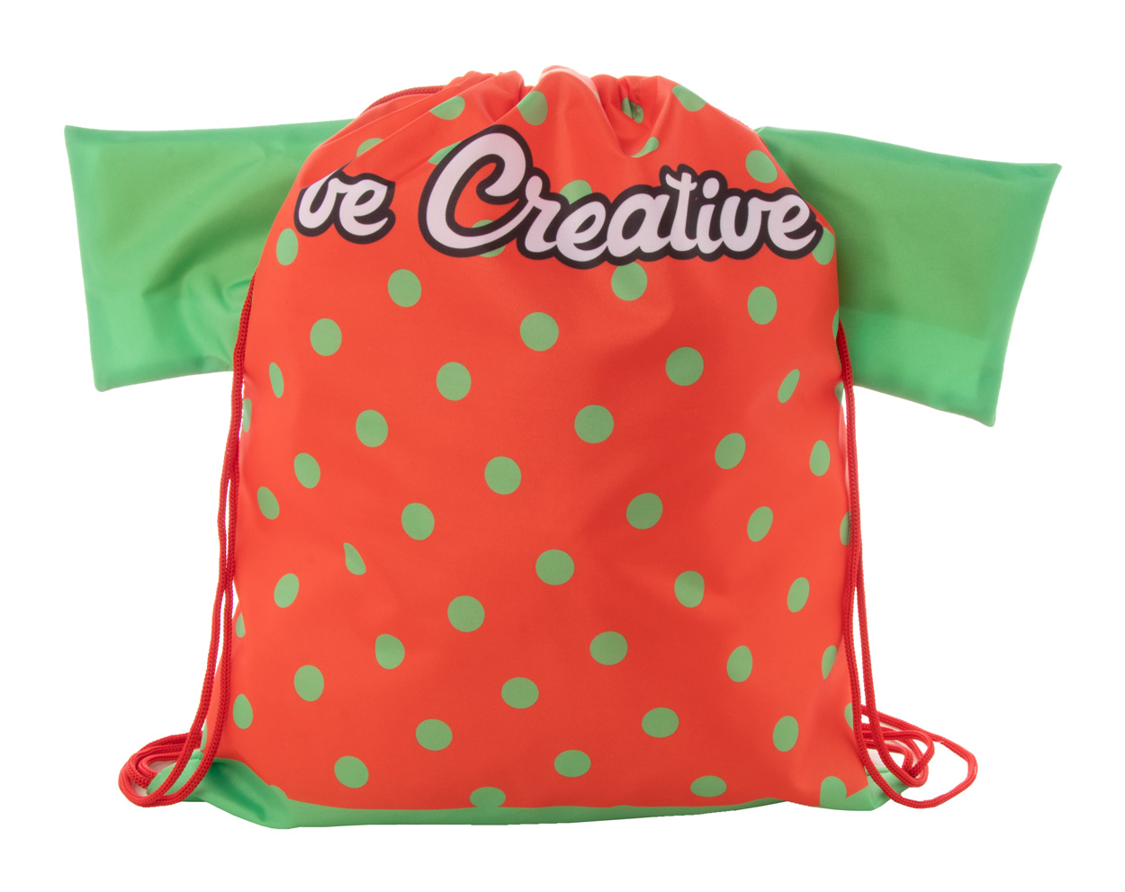 Custom made CreaDraw T drawstring bag - red