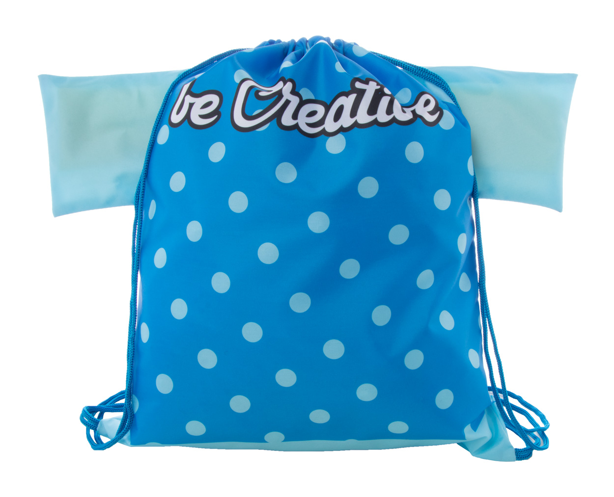 Custom made CreaDraw T drawstring bag - blue
