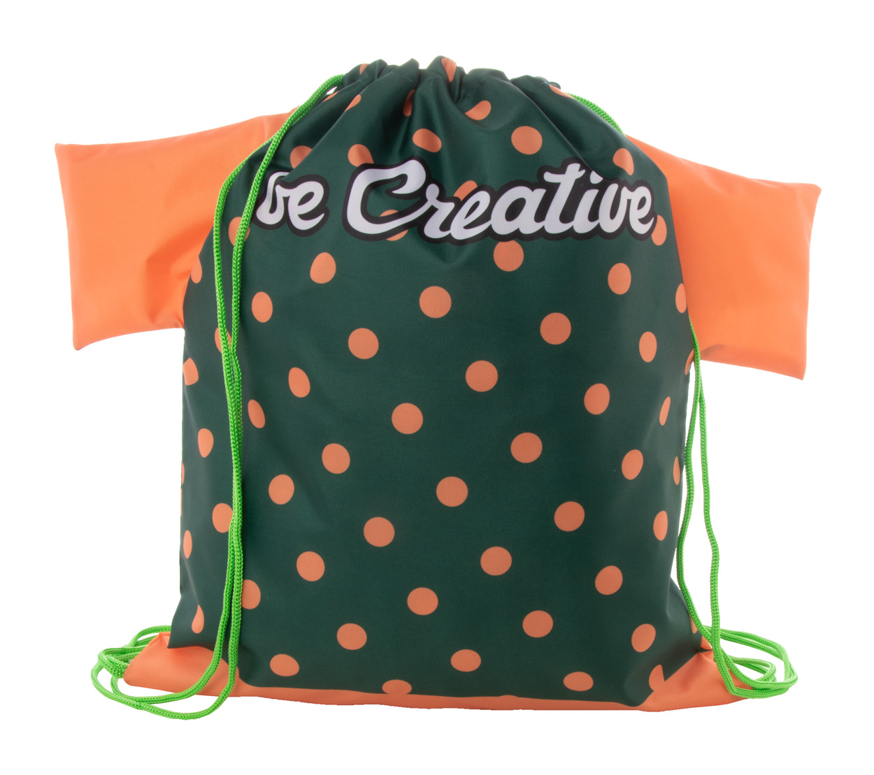 Custom made CreaDraw T drawstring bag - green