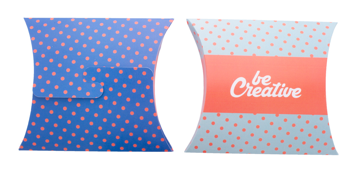 CreaBox Pillow Lock M papírová vypouklá krabička - bílá