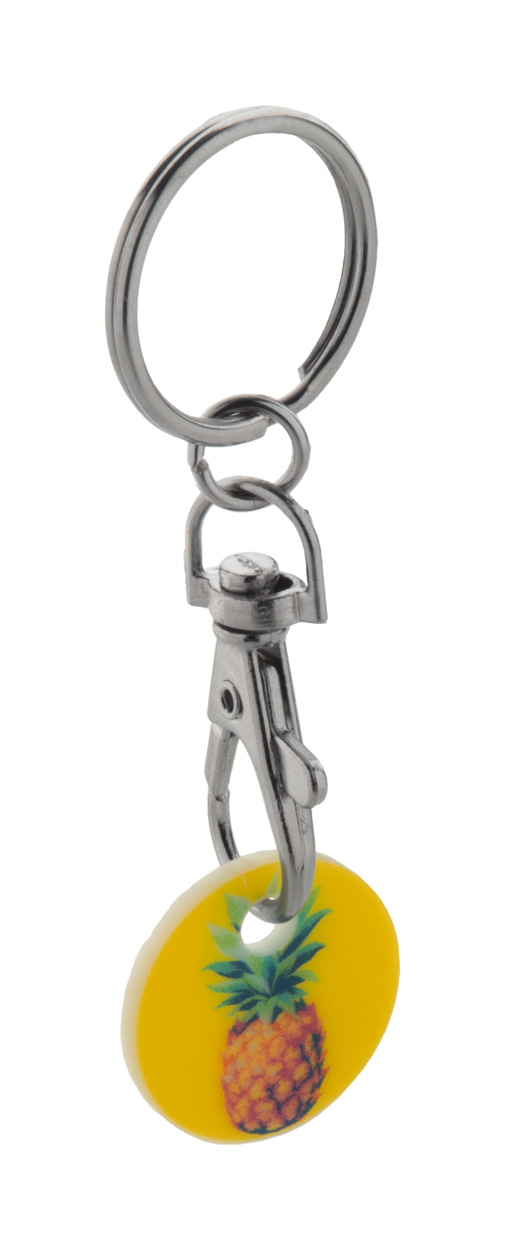 ColoShop Schlüsselanhänger mit Einkaufswagen-Token - Weiß 