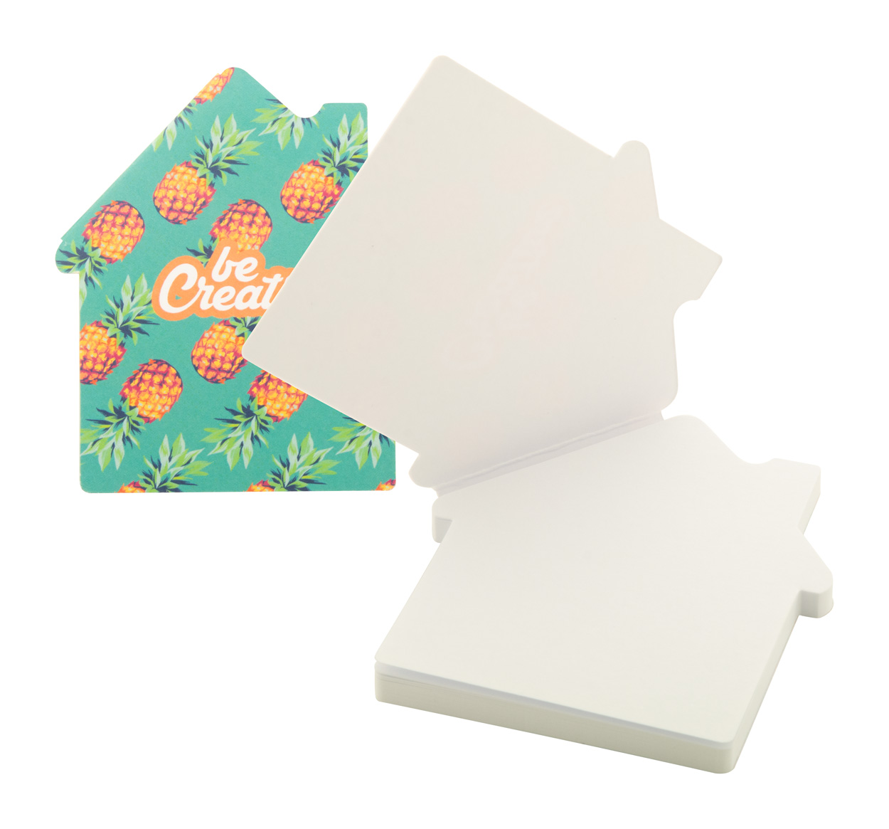 CreaStick House notepad with self-adhesive notes to order - white