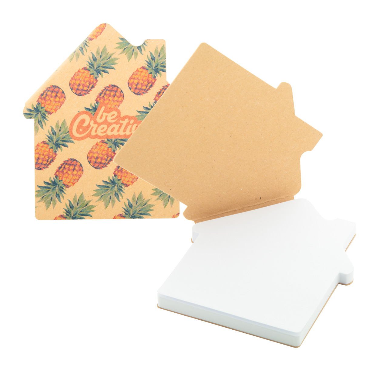 CreaStick House Eco notepad with self-adhesive notes to order - beige