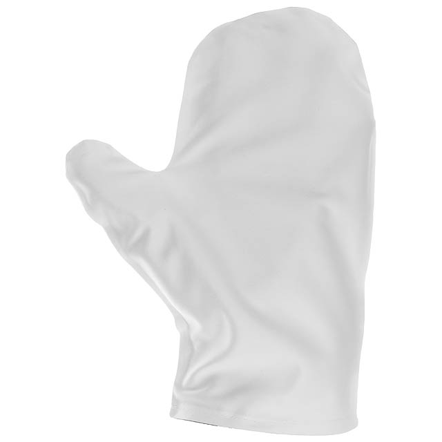 Glouch cleaning gloves on the screen - white