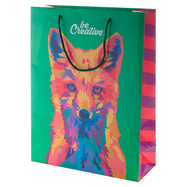 CreaShop L large custom made paper shopping bag - multicolor