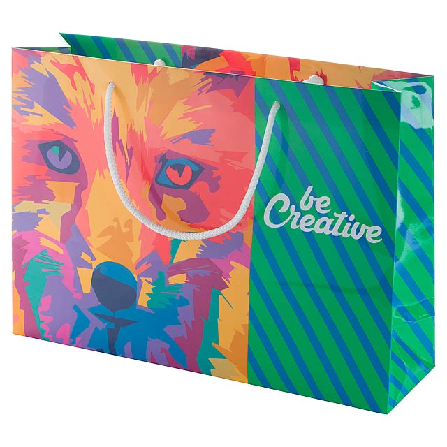 CreaShop H horizontal paper shopping bag to order - multicolor