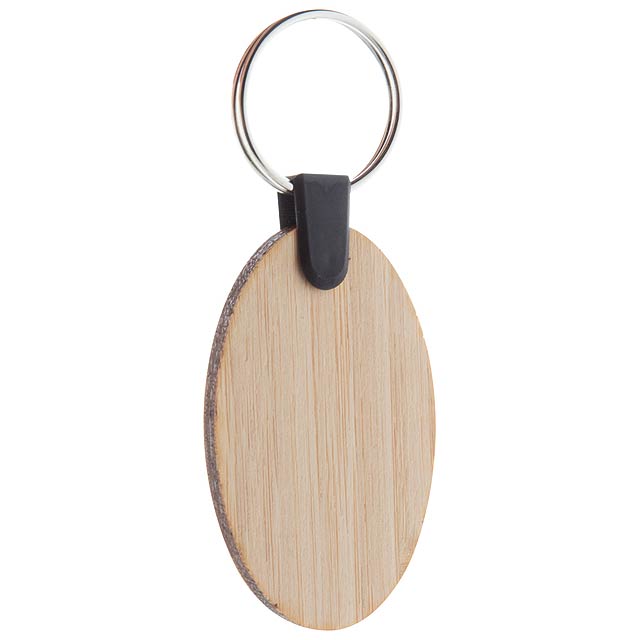 Ovaler Bambus-Schlüsselring aus Bambus - Holz