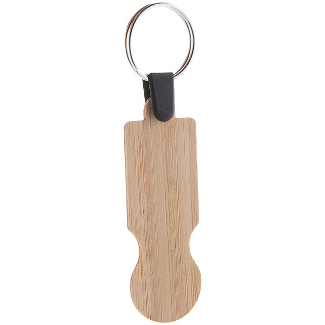 BooCart přívěšek na klíče se žetonem z bambusu - drevo