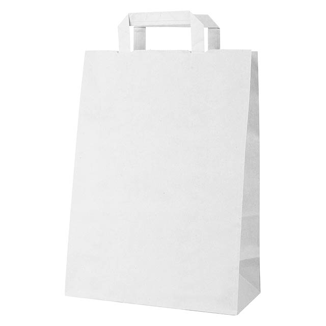 Market papírová taška - bílá