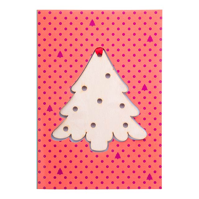 TreeCard vánoční přání, stromek - béžová