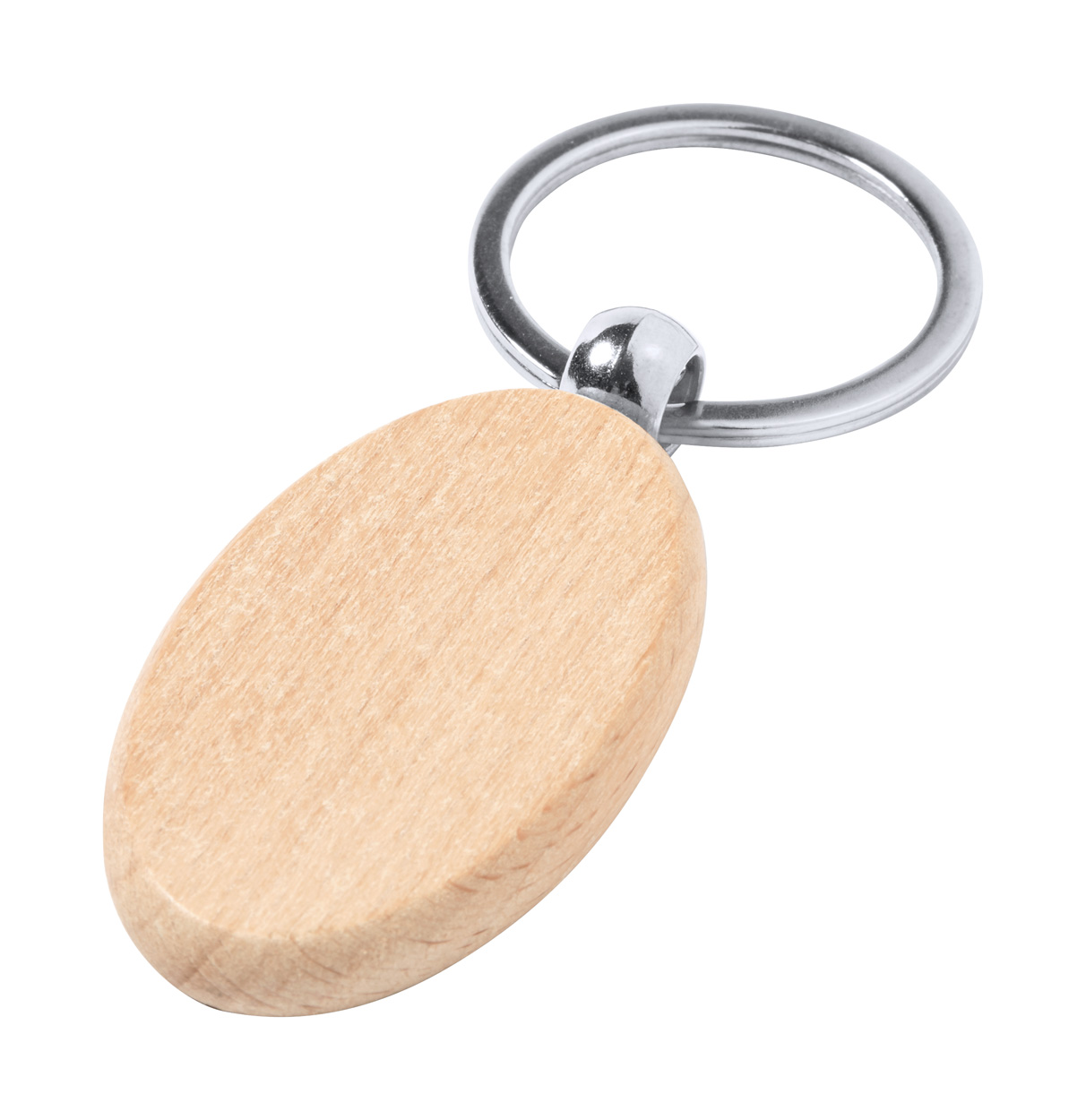 Pelton key ring, oval - beige
