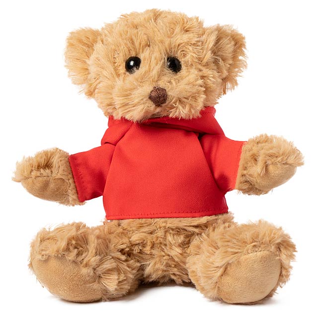 Loony teddy bear - red