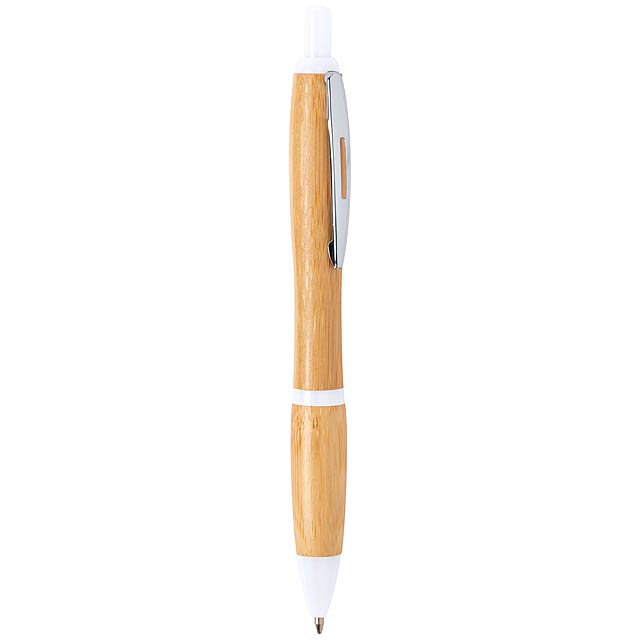 Dafen bambusové kuličkové pero - biela