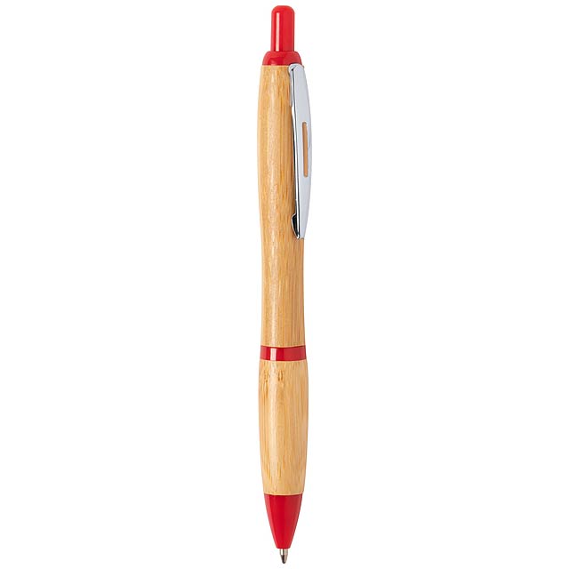 Dafen bambusové kuličkové pero - červená