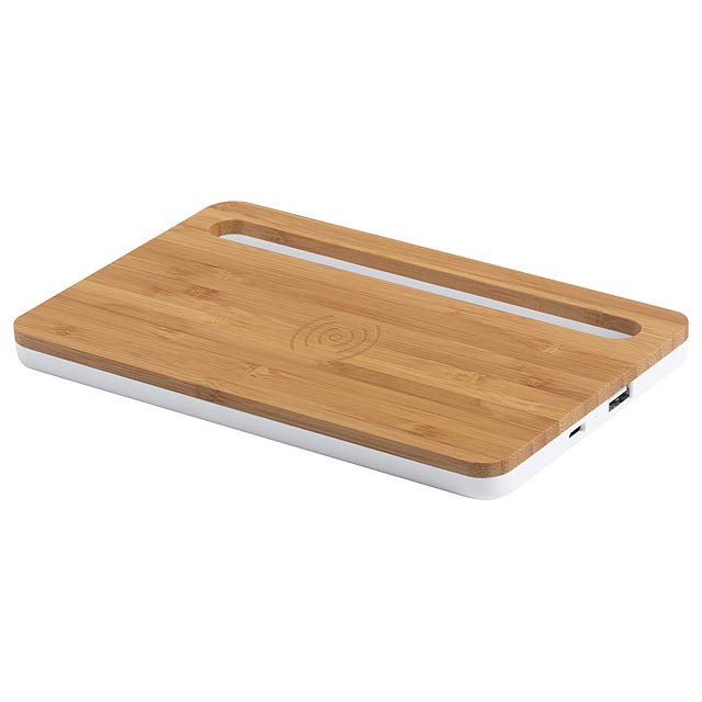 Trons organizer with wireless charger - wood