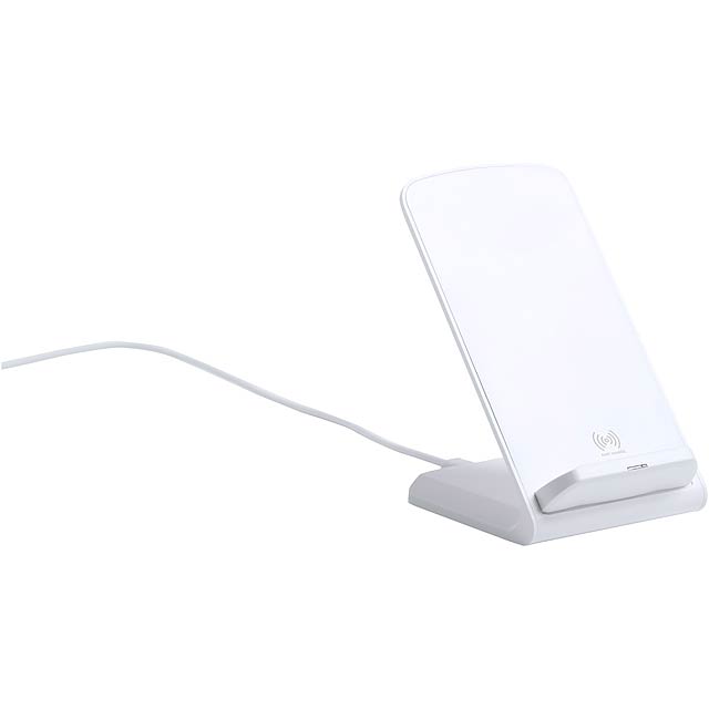 Tarmix mobile phone holder with wireless charger - white