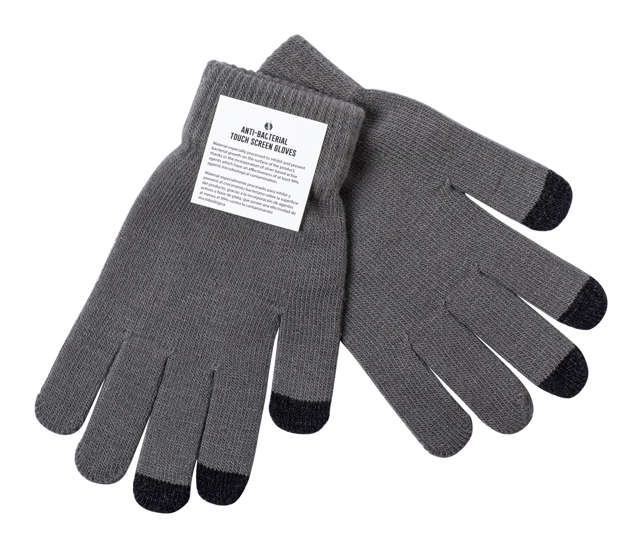 Tenex antibacterial touch gloves - grey