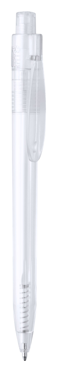 Hispar kuličkové pero RPET - biela