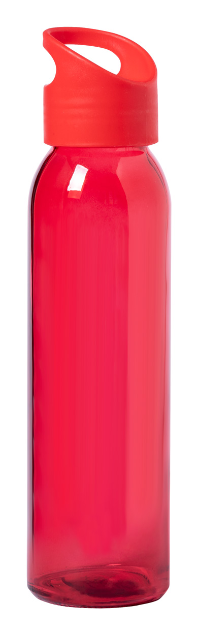 Tinof glass sports bottle - red