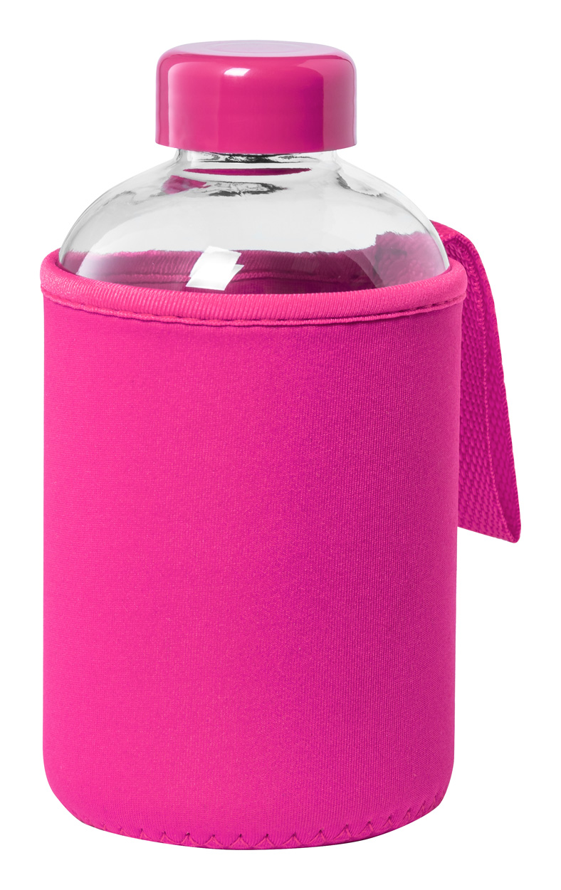 Flaber glass sports bottle - pink
