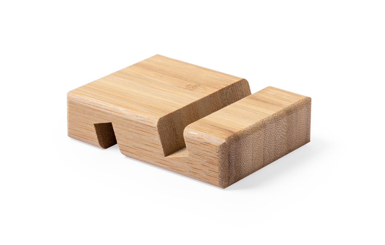 Delim bamboo mobile phone stand - beige