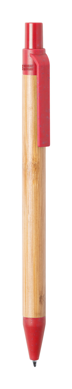 Roak bambusové kuličkové pero - červená