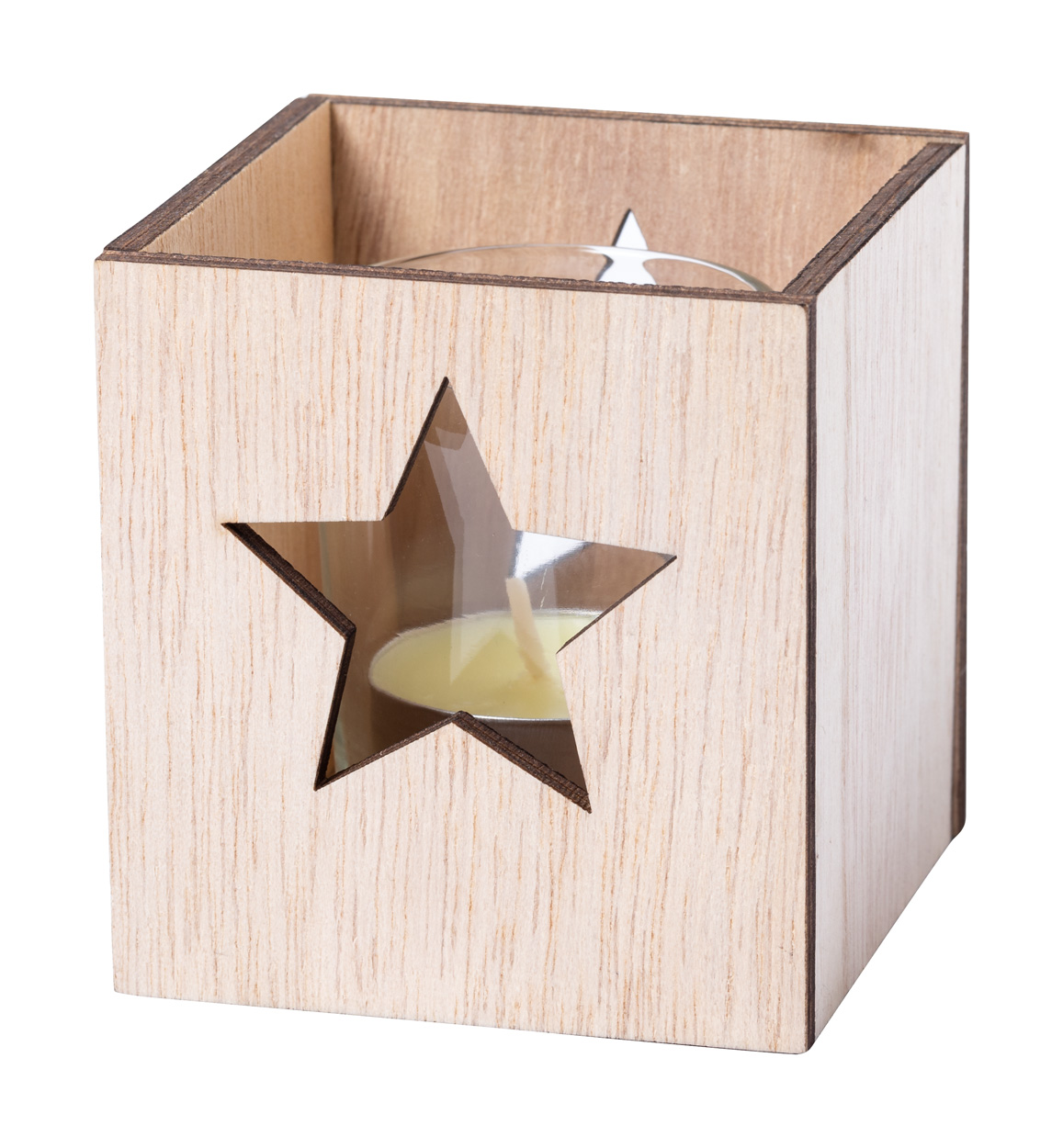 Keylax Christmas candle, star - beige