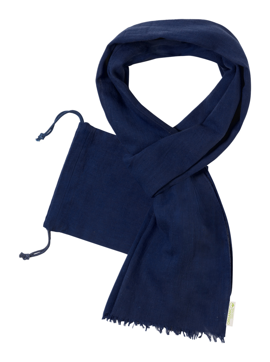 Betty šátek z organické bavlny - modrá