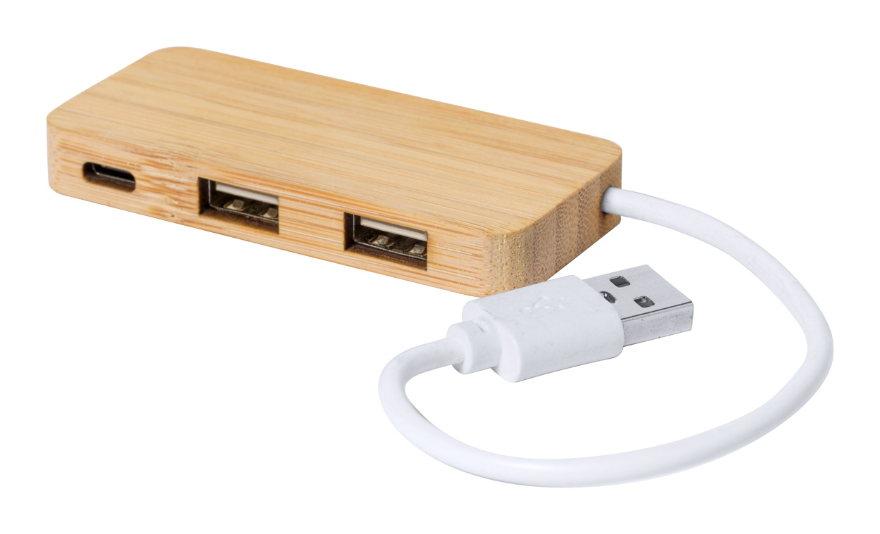 BooHub  USB hub - přírodní