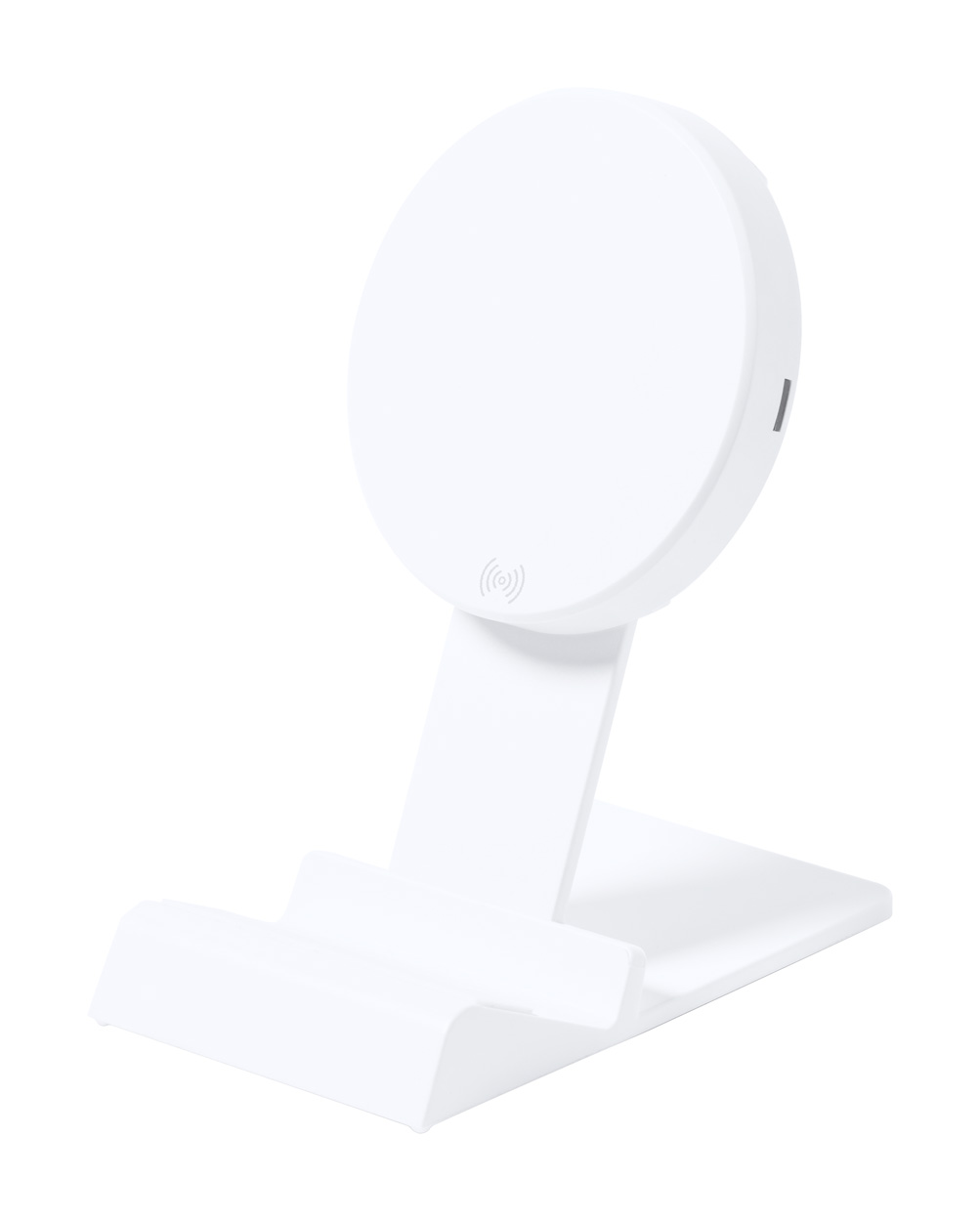 Lomen mobile phone stand with wireless charger - white