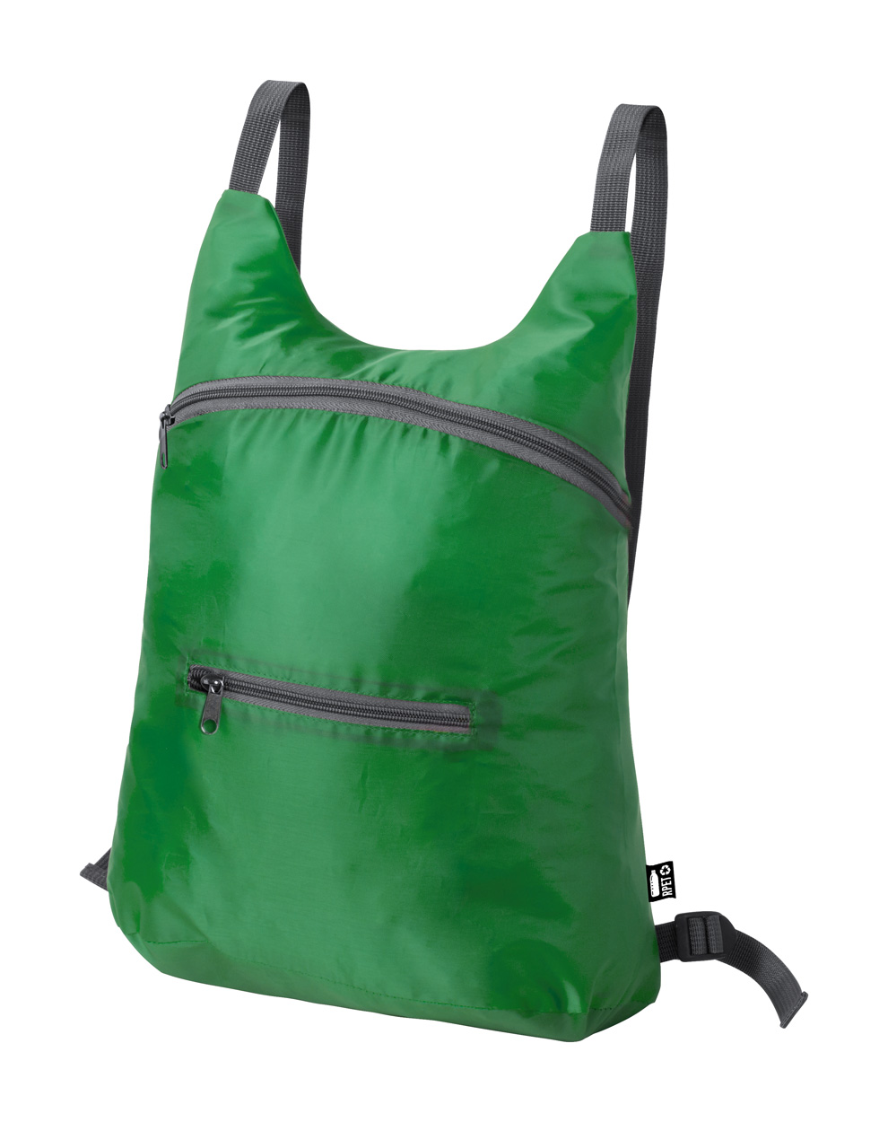 Brocky folding RPET backpack - green