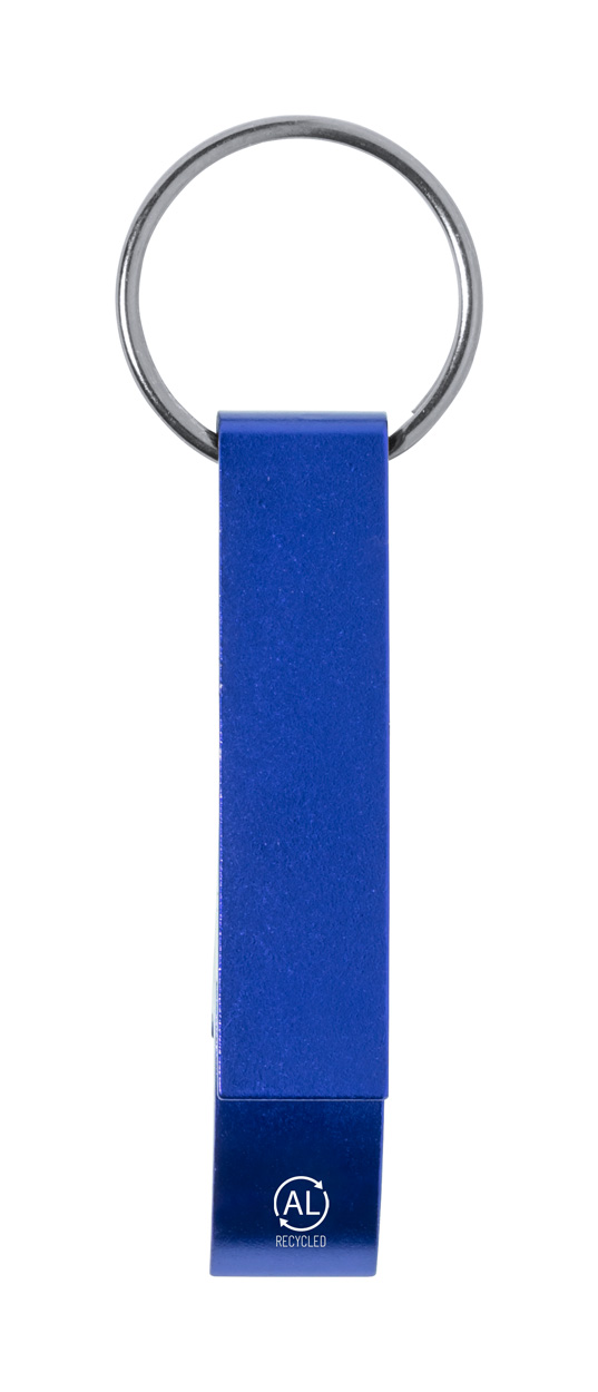A mix of key fobs and an opener - blue
