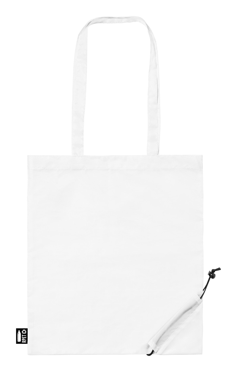 Lulu skládací RPET nákupní taška - bílá