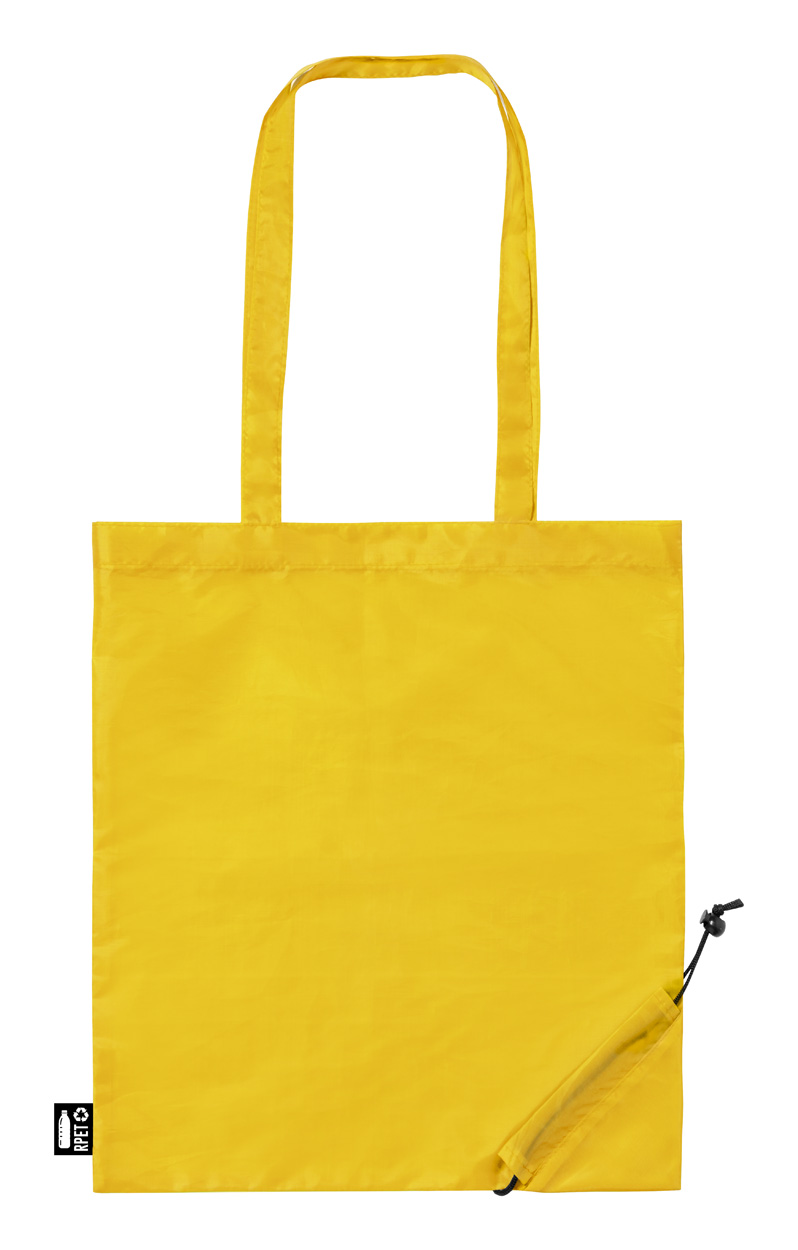 Lulu skládací RPET nákupní taška - žltá
