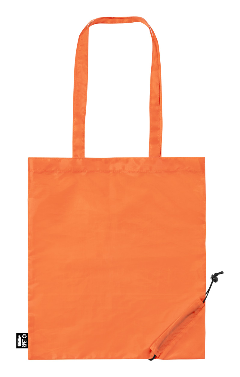 Lulu skládací RPET nákupní taška - oranžová