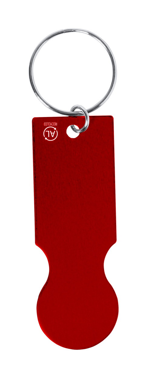 Talgun key fob with basket token - red