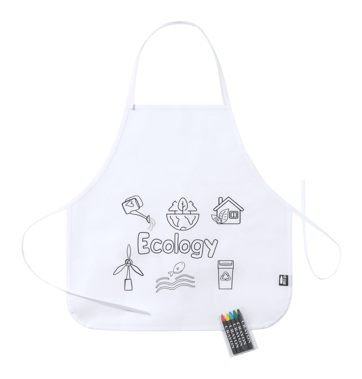 Mayfil RPET apron for coloring - white