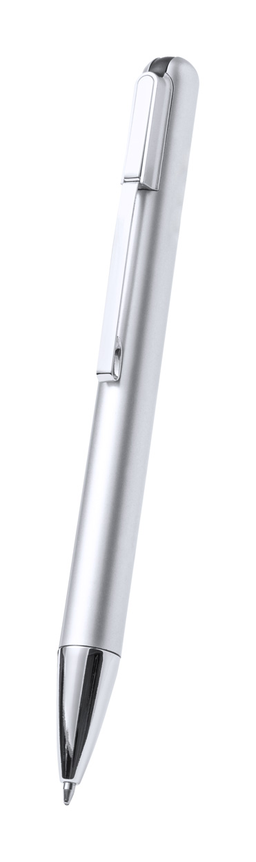 Rond 16 GB USB ball pen - silver