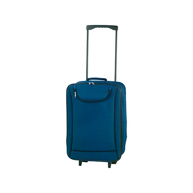 Soch kufřík na kolečkách - modrá